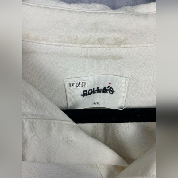 ROLLA’s‎ HORIZON PLAYSUIT IN VINTAGE WHITE Detachable waist tie  Side pockets XL - Picture 15 of 15